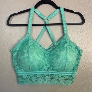 JadyK Juliette Deluxe Racerback Lace Bralette in Mint Green
580